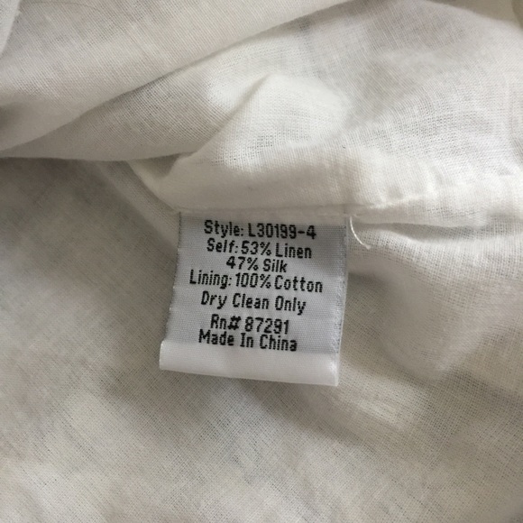 NWOT- Johnny Was White Lilies Lace Neck Dress - Picture 6 of 6